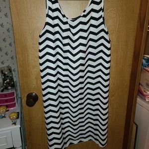 Striped low back short dress